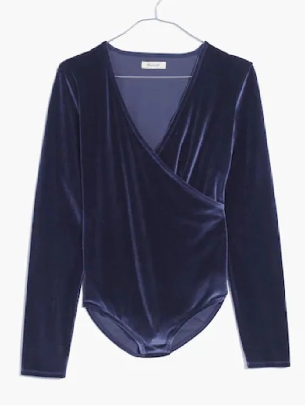 MADEWELL Velvet Wrap Bodysuit